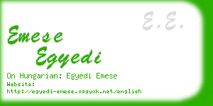 emese egyedi business card